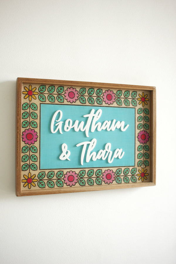 Floral Border Sign