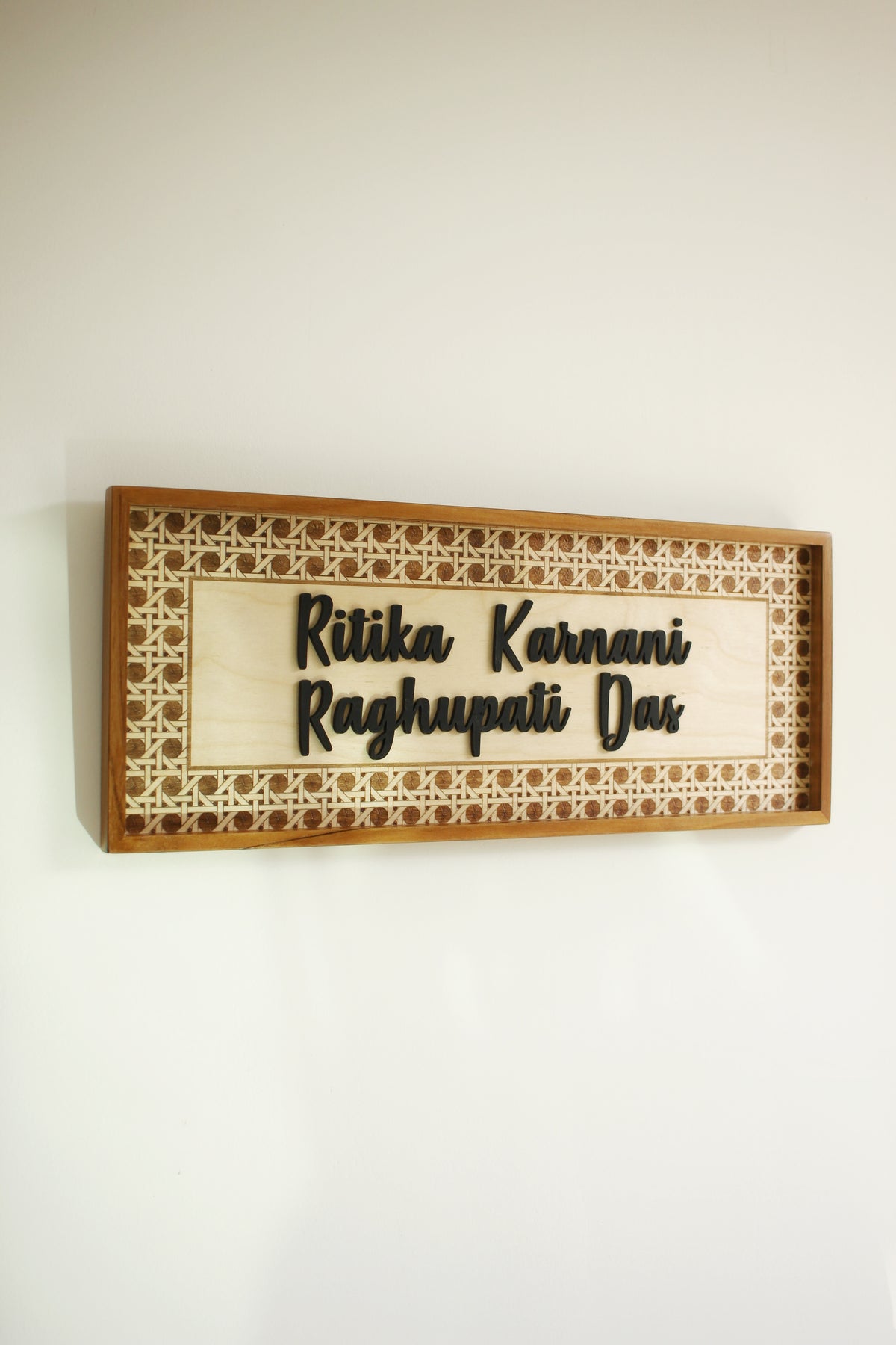 Rattan Name Sign
