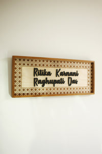 Rattan Name Sign