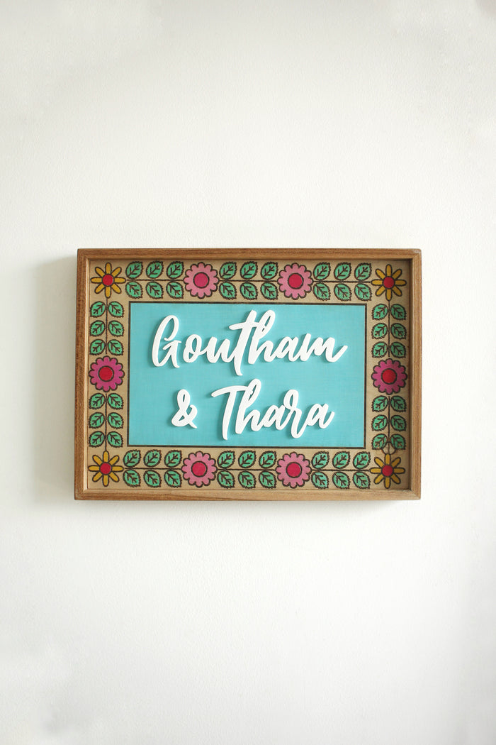 Floral Border Sign