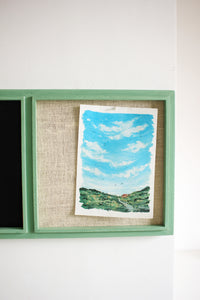 Burlap Pinboard + Chalkboard