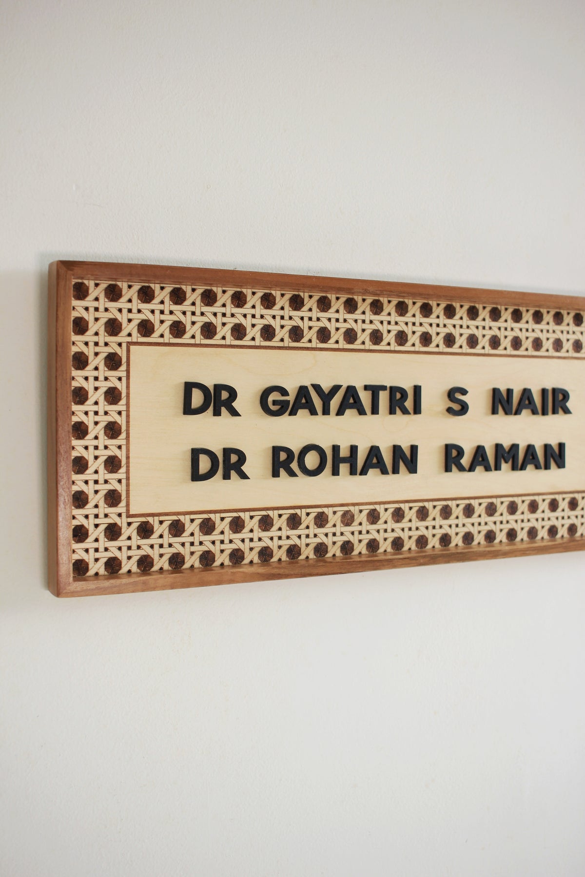 Rattan Name Sign