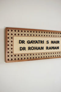 Rattan Name Sign