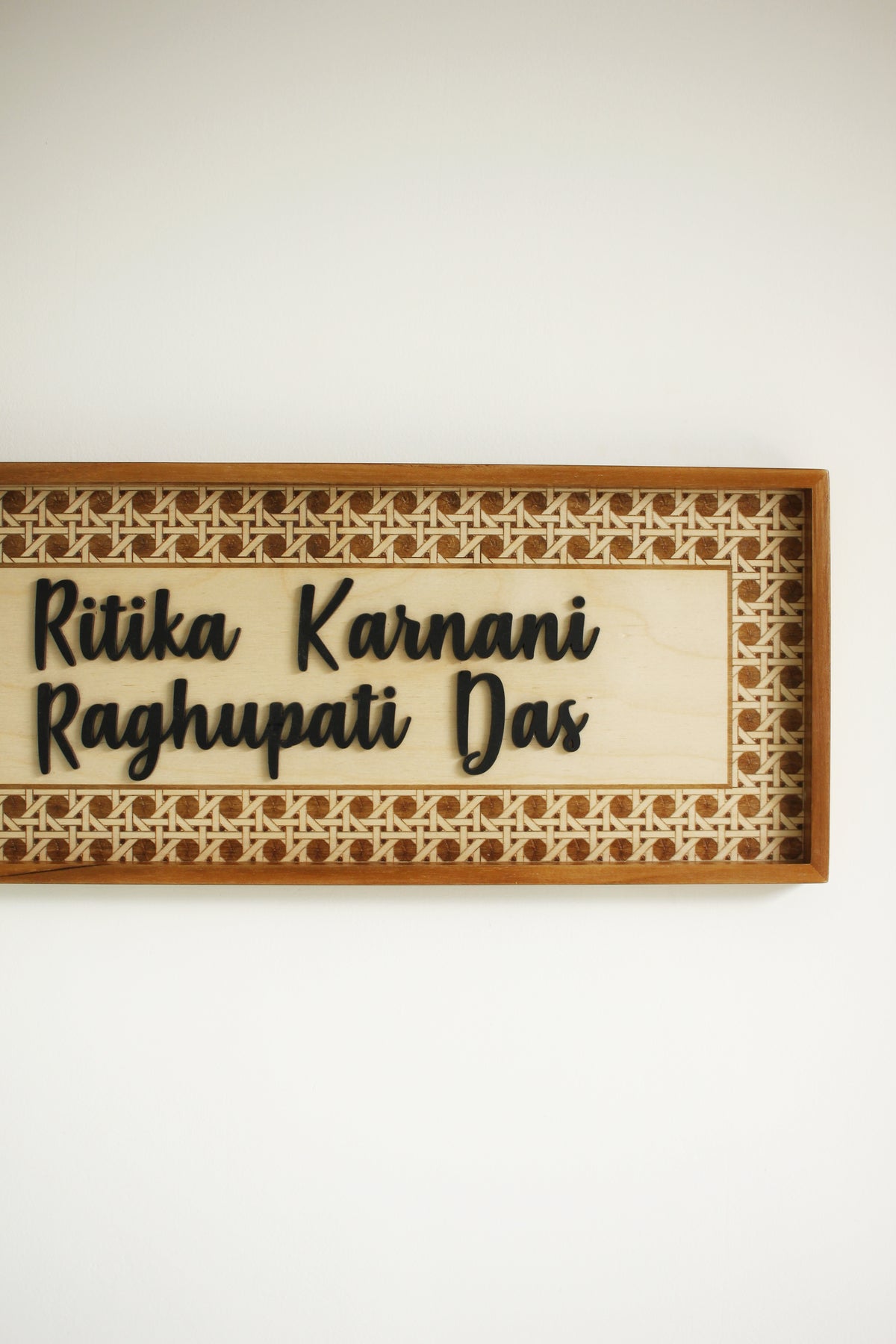 Rattan Name Sign