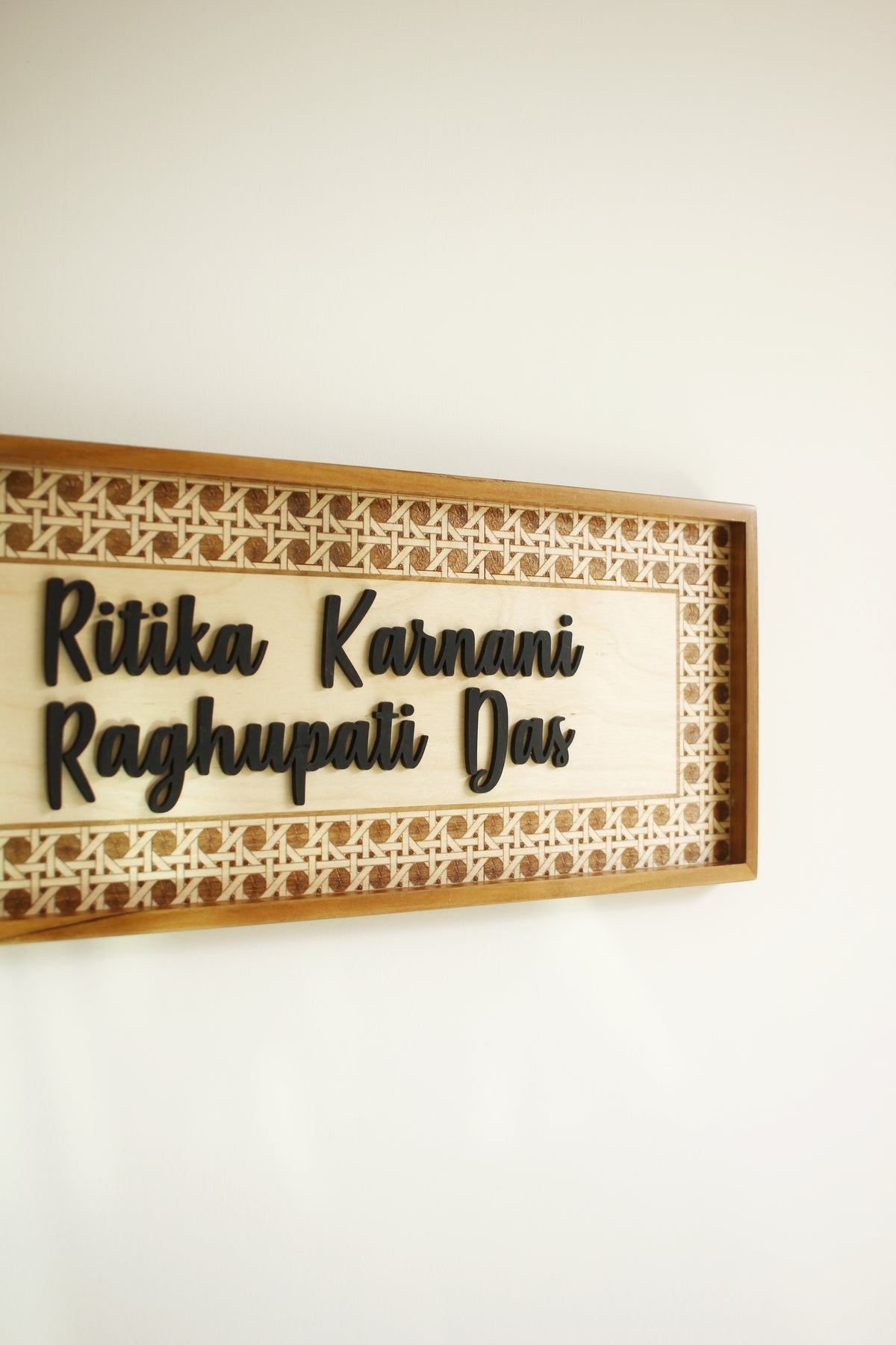 Rattan Name Sign
