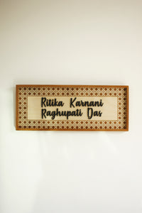 Rattan Name Sign