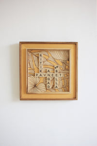 Double Frame Leafy Scrabble