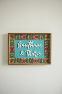 Floral Border Sign