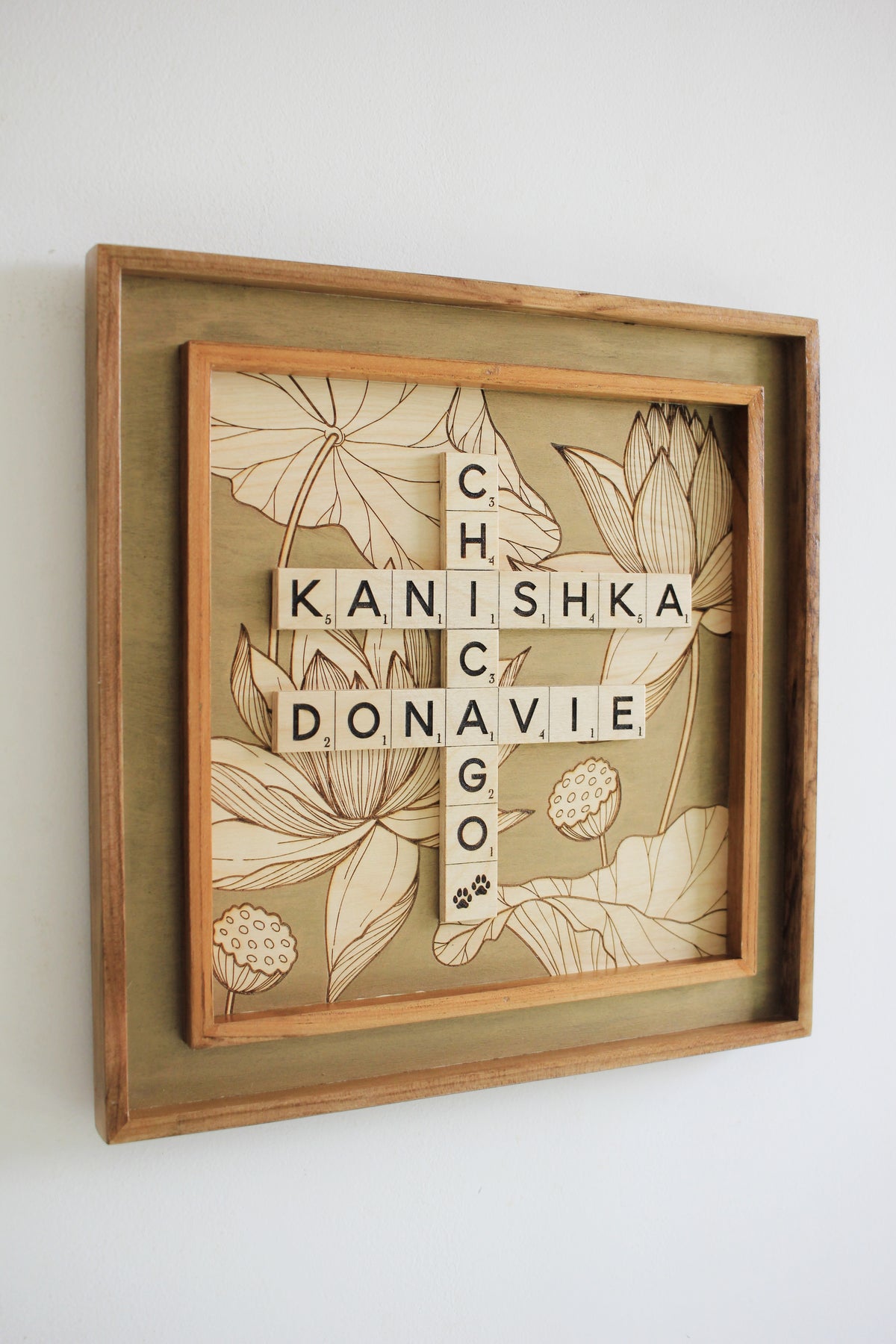 Double Frame Lotus Scrabble