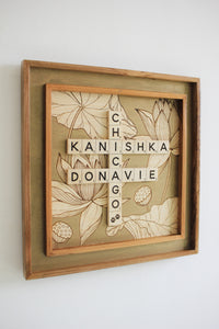 Double Frame Lotus Scrabble