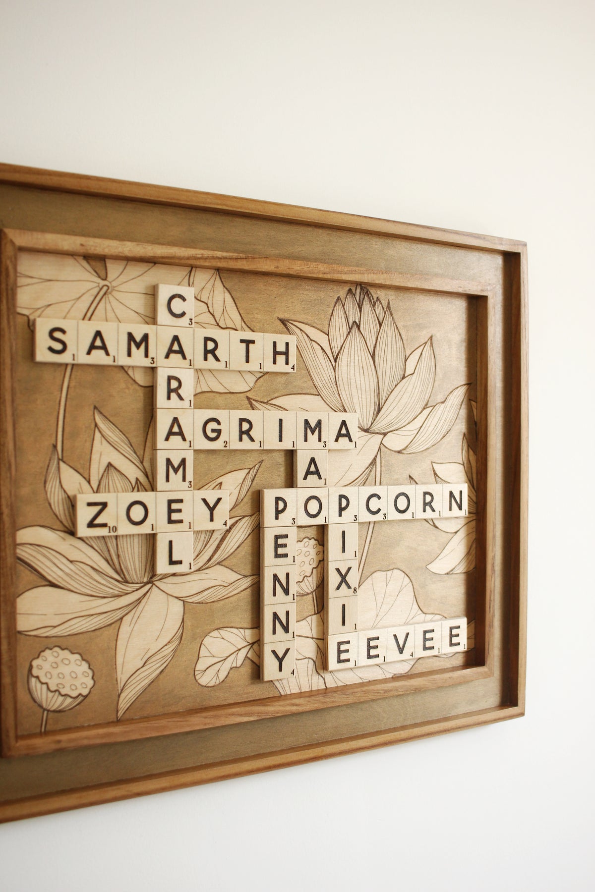 Double Frame Lotus Scrabble