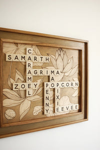 Double Frame Lotus Scrabble