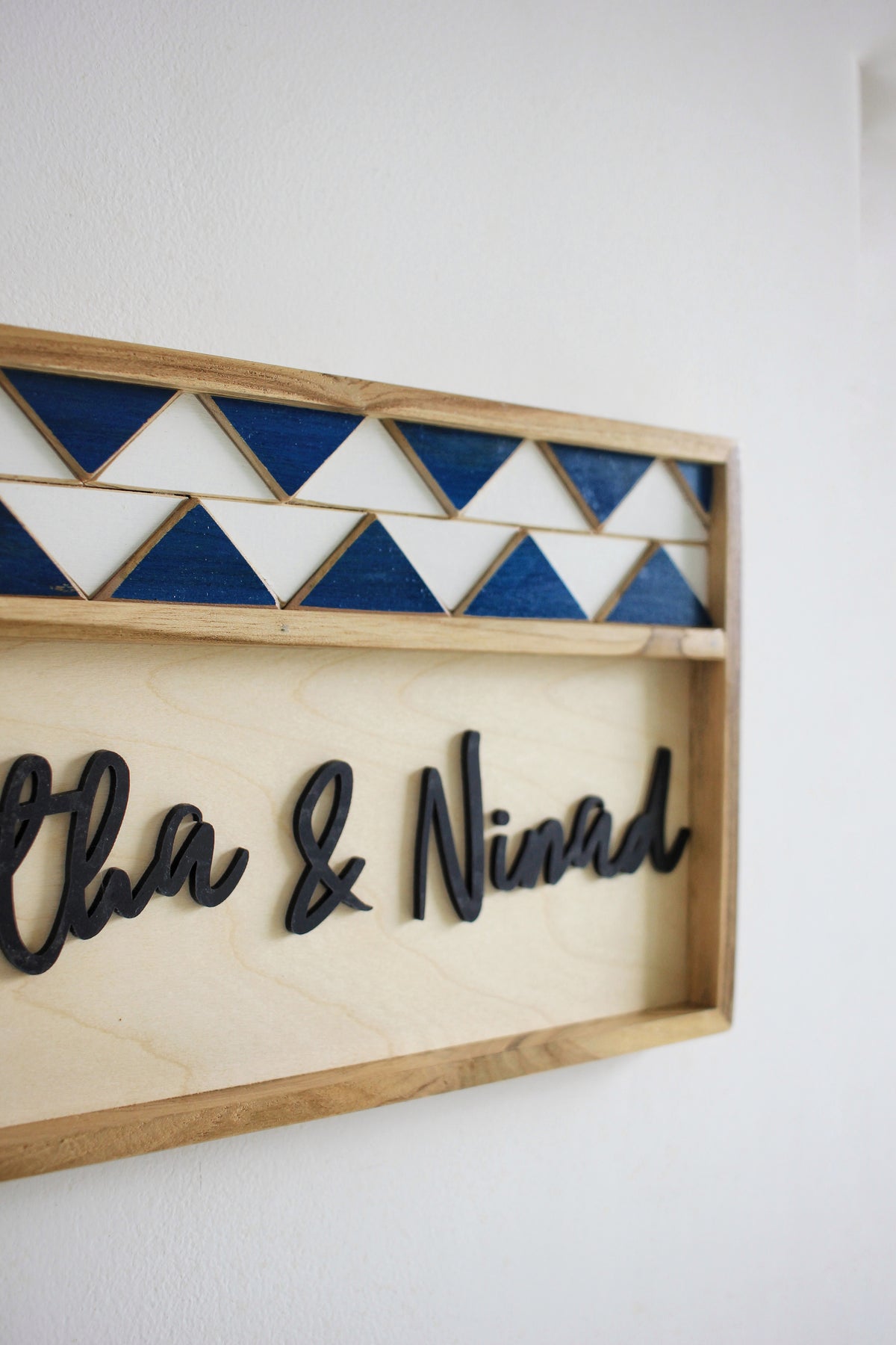 Blue Chevron Sign