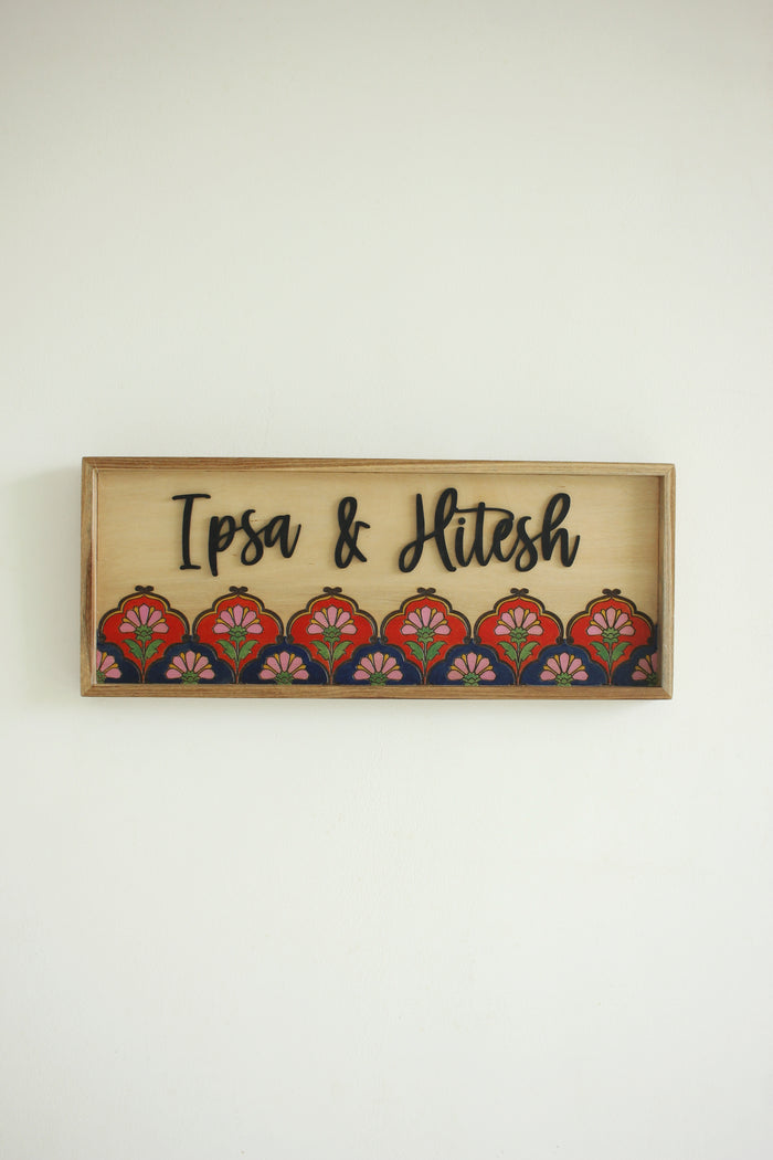 Floral Scallop Sign
