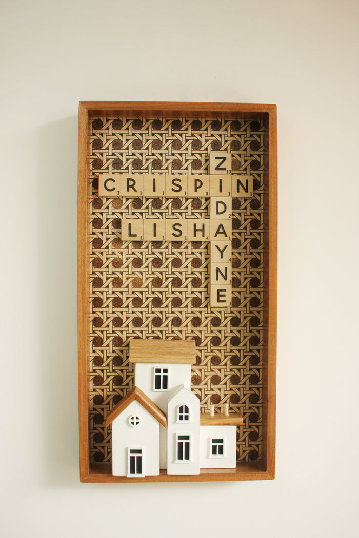 Narrow Rattan House Scrabble
