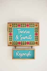 Floral Border Sign