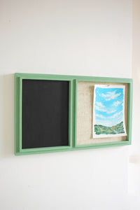 Burlap Pinboard + Chalkboard