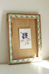Mosaic Rattan Pinboard