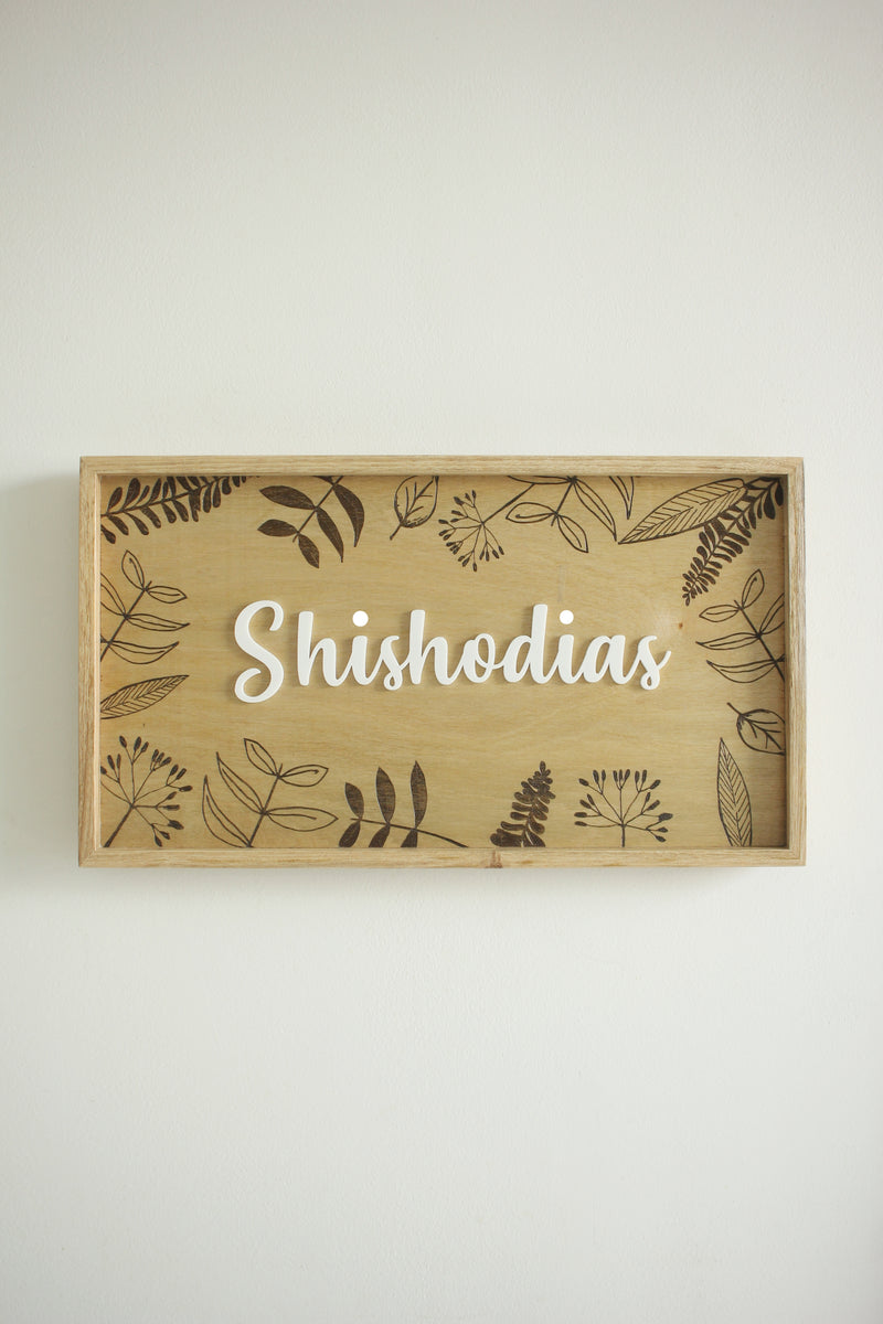 Floral Silhouette Sign