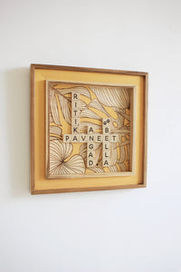 Double Frame Leafy Scrabble