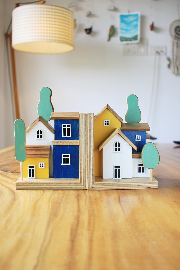 Coloured Cottage Bookend