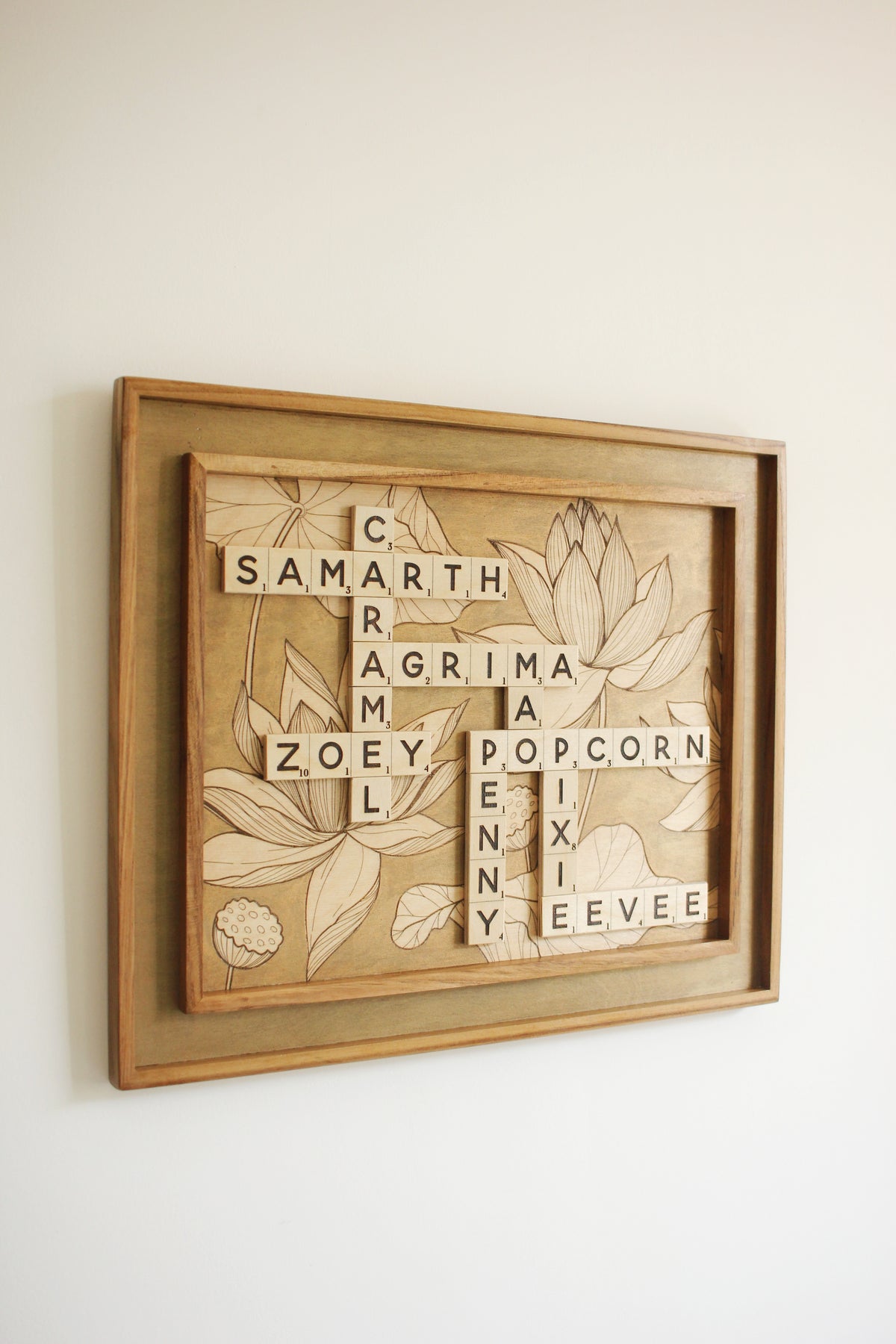 Double Frame Lotus Scrabble