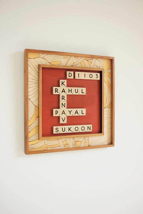 Double Frame Leafy Scrabble