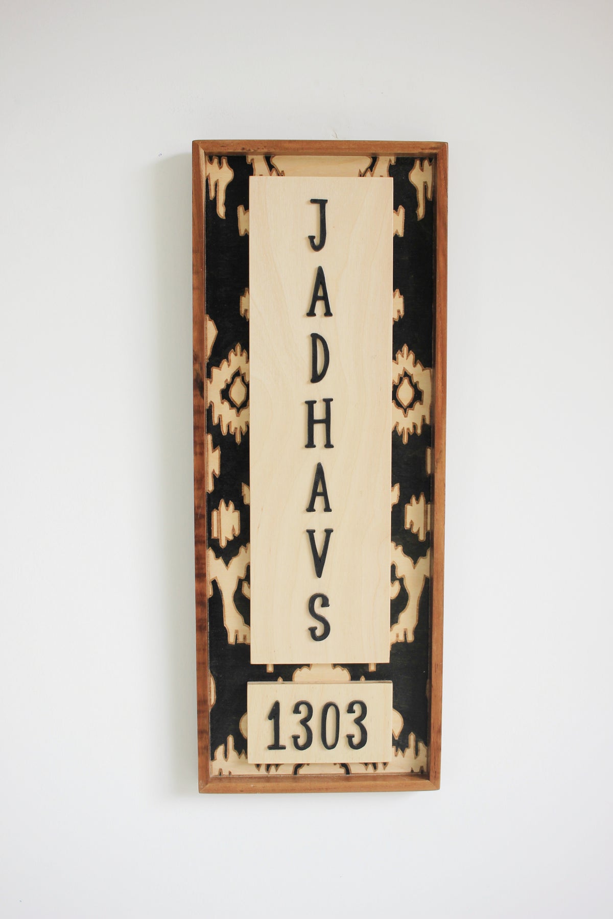 Narrow Ikat Surname Sign
