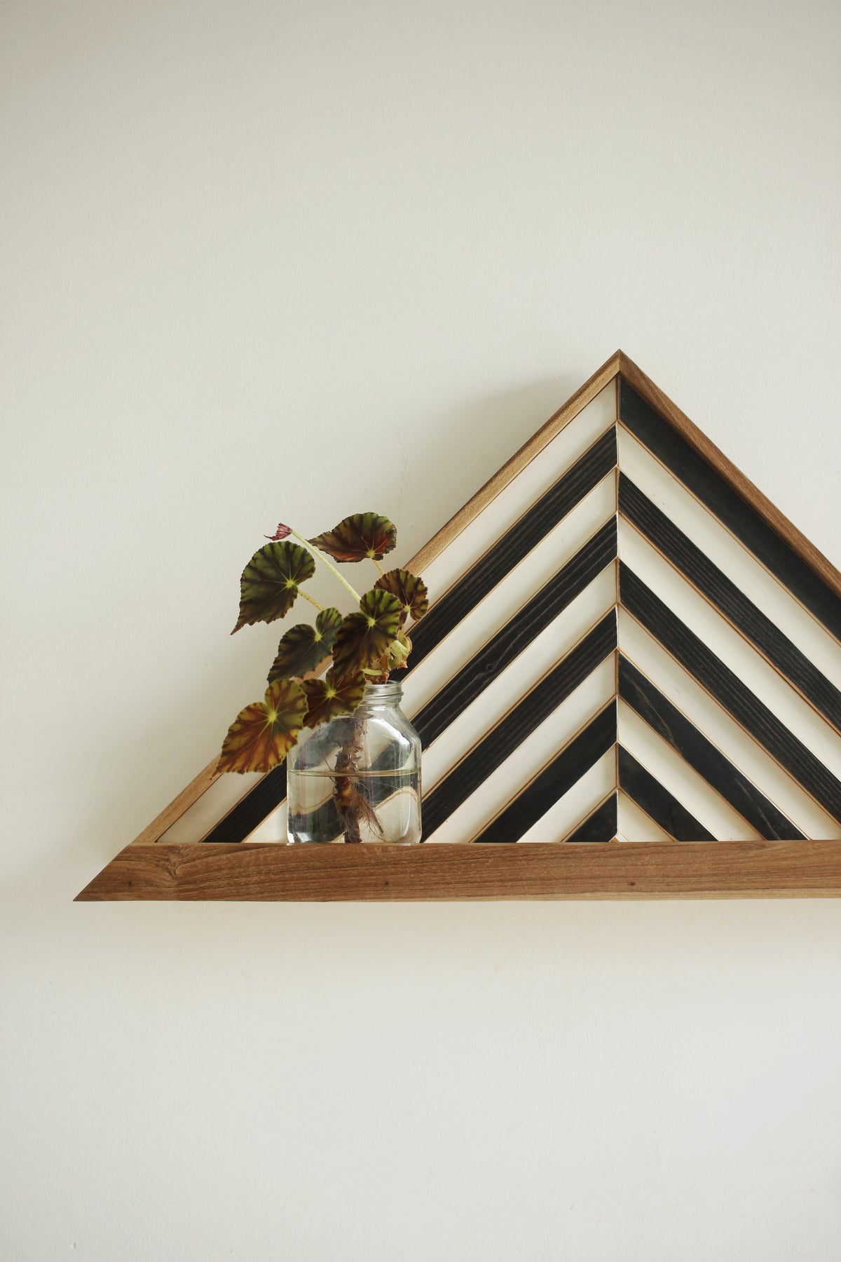 B&W Stripes Shelf- Set of 2