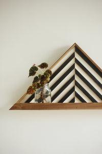 B&W Stripes Shelf- Set of 2
