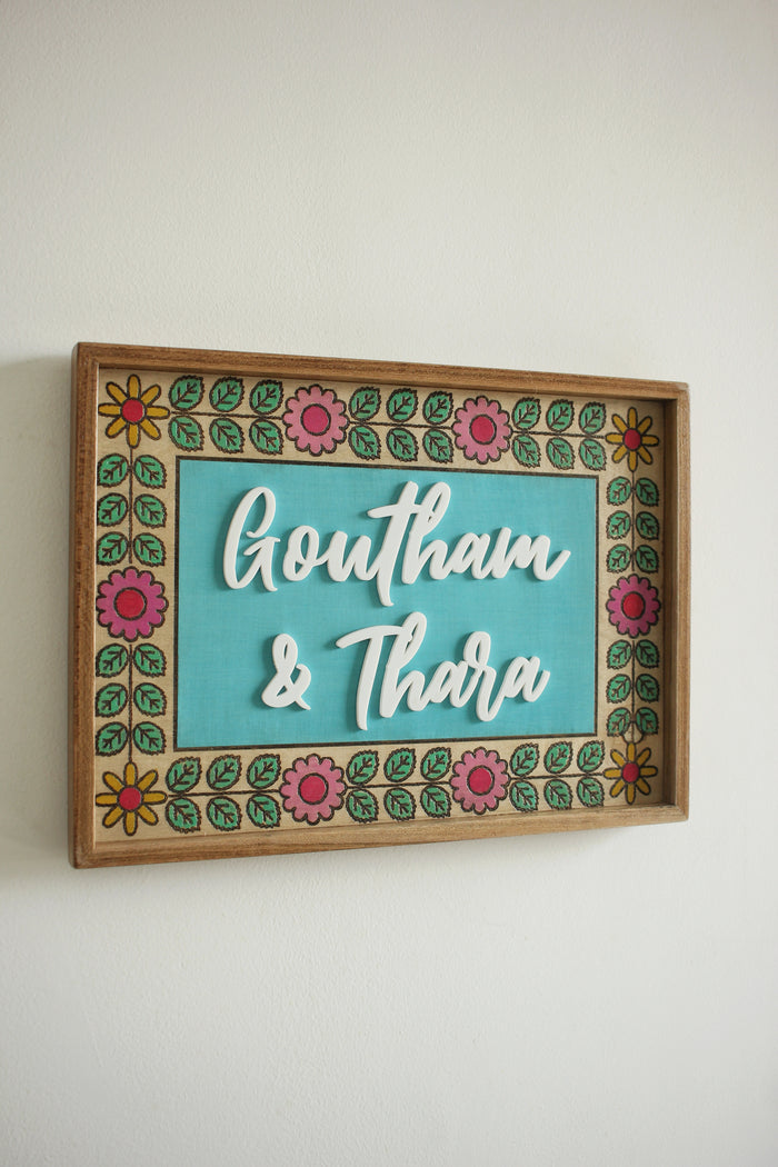 Floral Border Sign