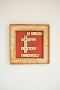 Double Frame Leafy Scrabble