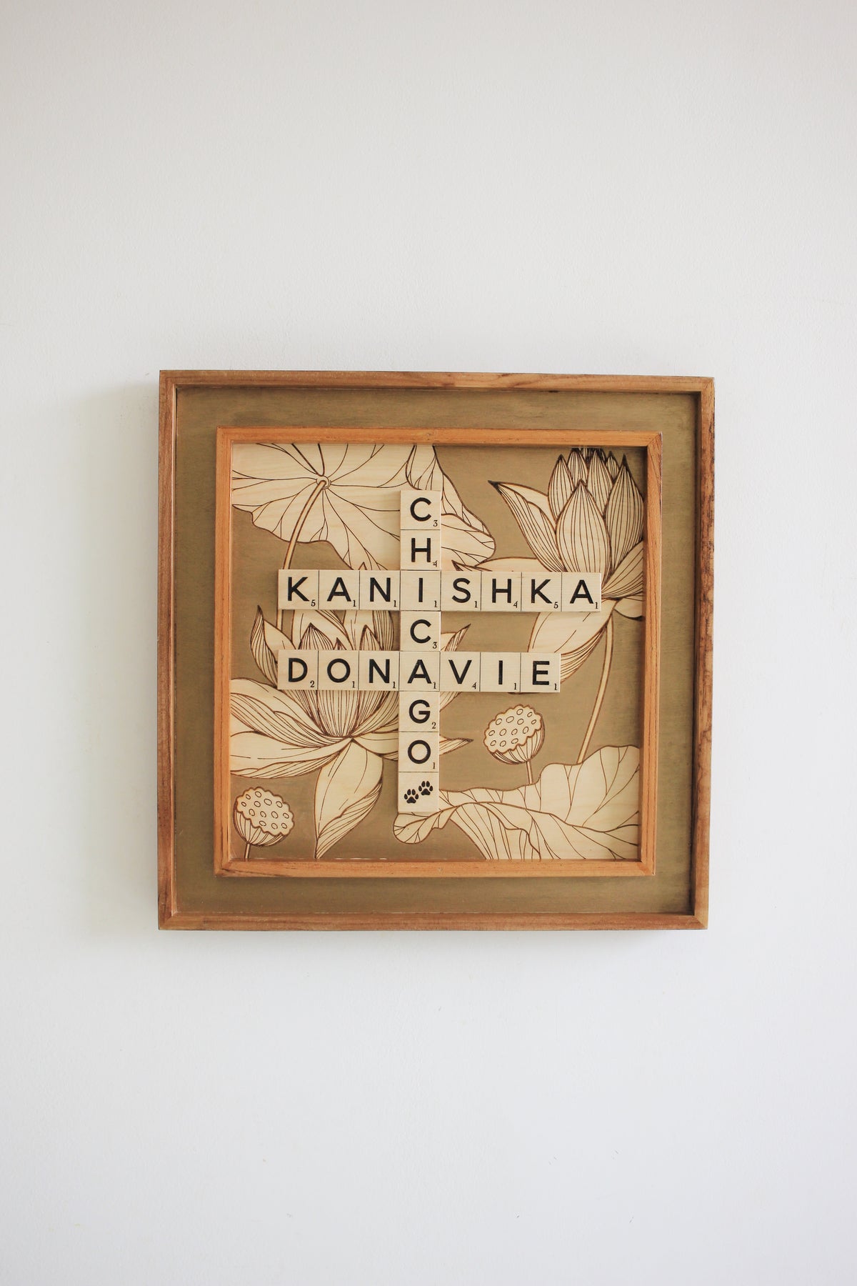 Double Frame Lotus Scrabble