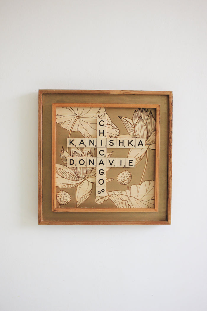 Double Frame Lotus Scrabble