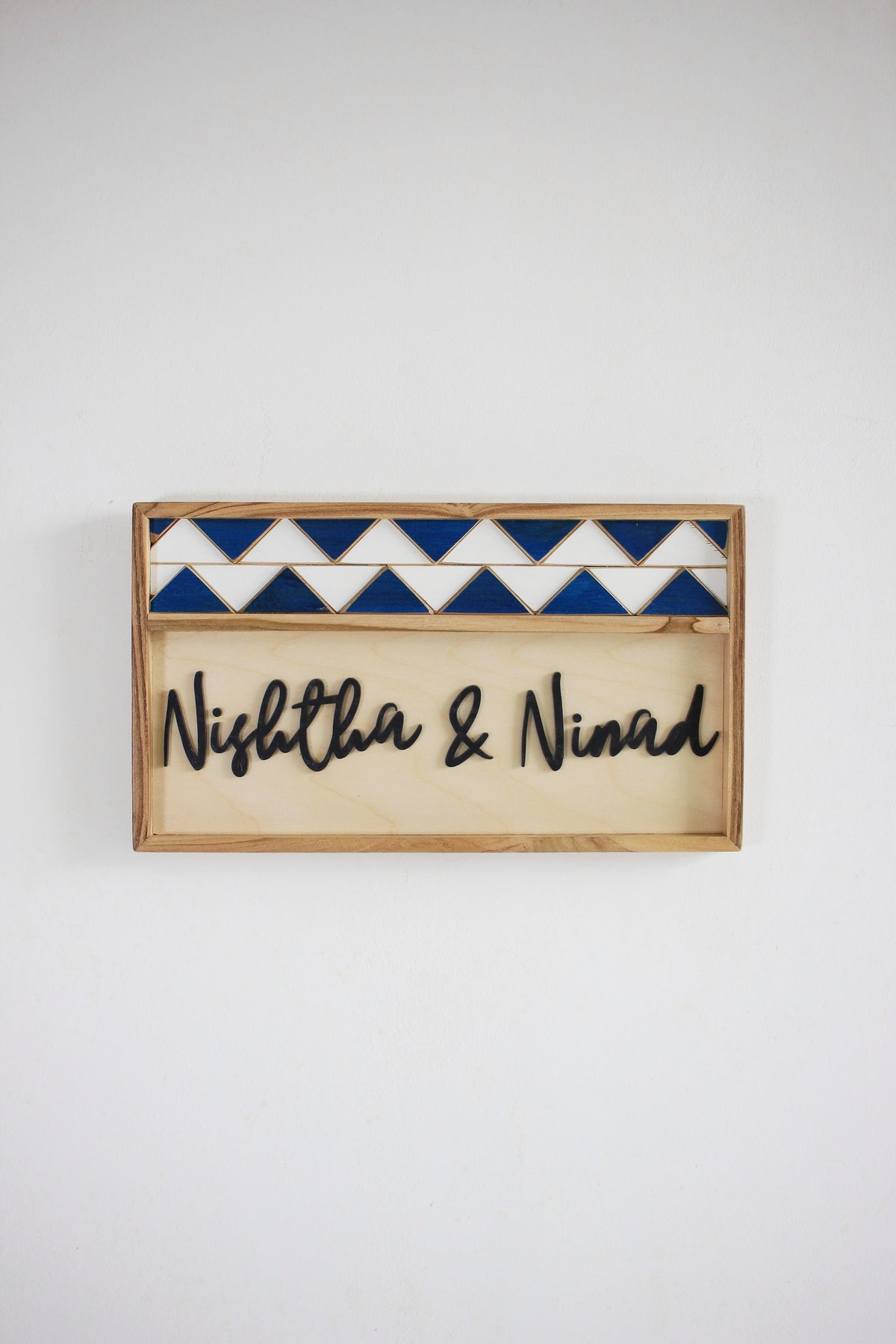Blue Chevron Sign