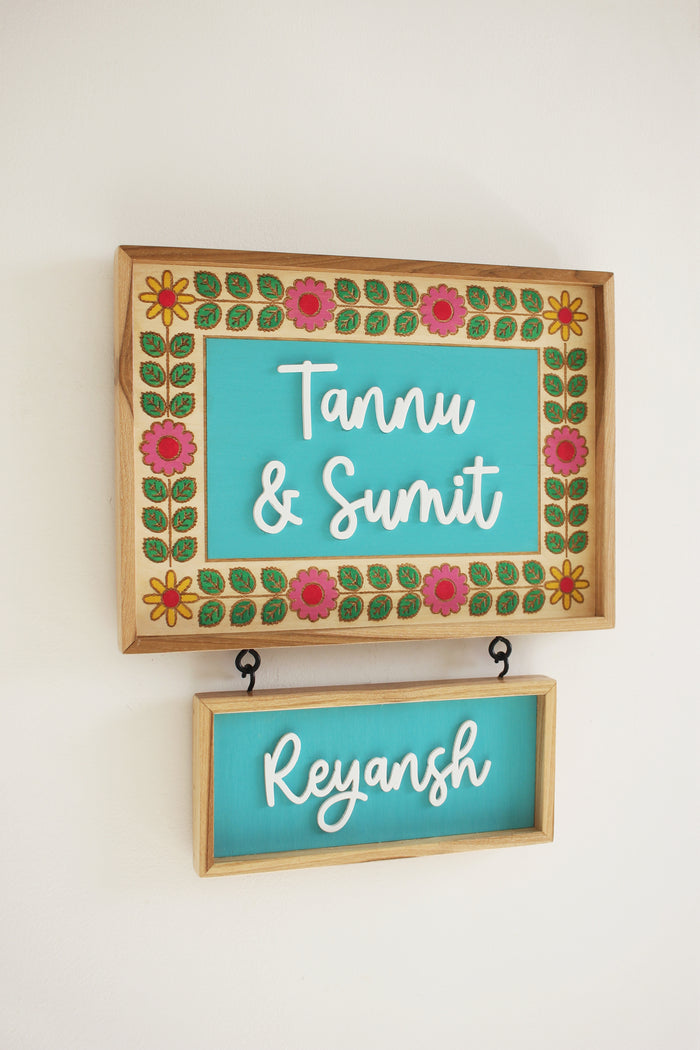 Floral Border  + Hanging Plank