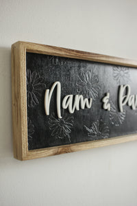 Flower Background Sign