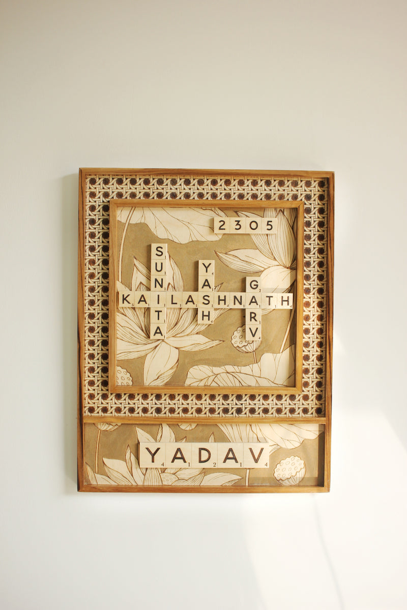 Lotus + Surname Scrabble