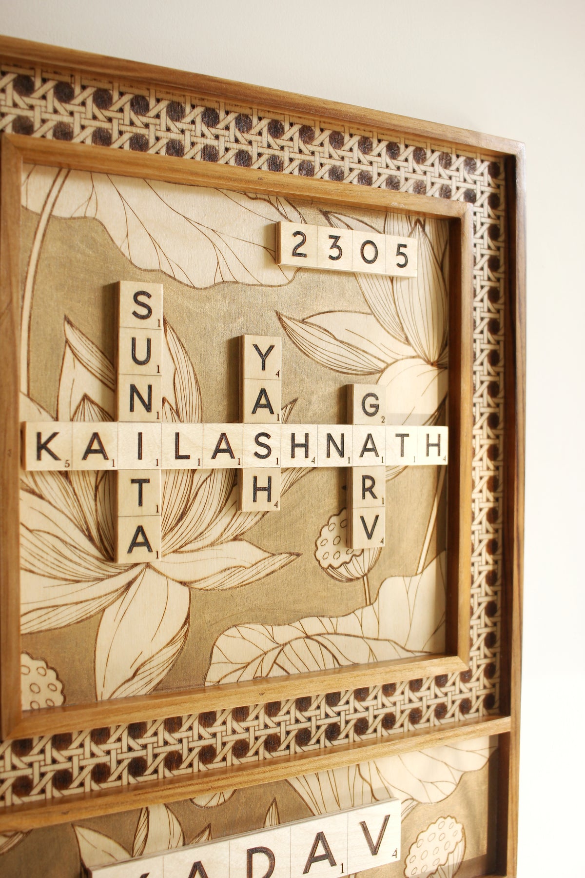 Lotus + Surname Scrabble