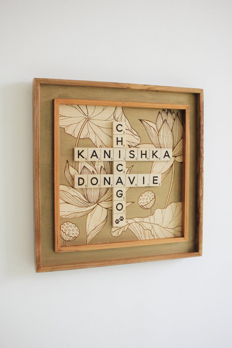 Double Frame Lotus Scrabble