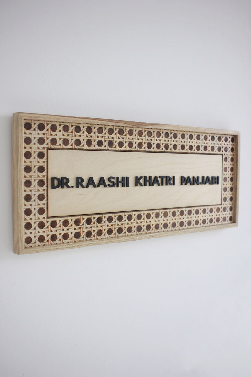 Rattan Name Sign
