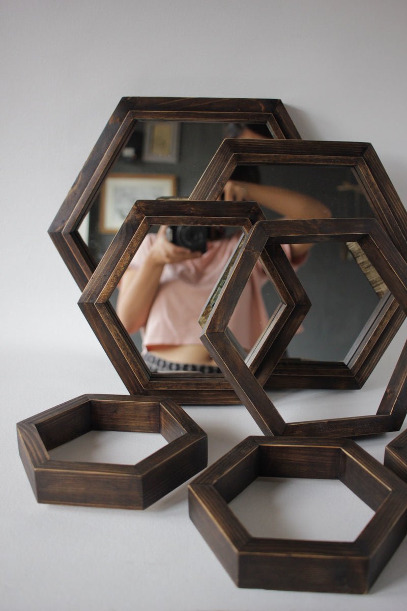 Hexagonal Mirror Frames