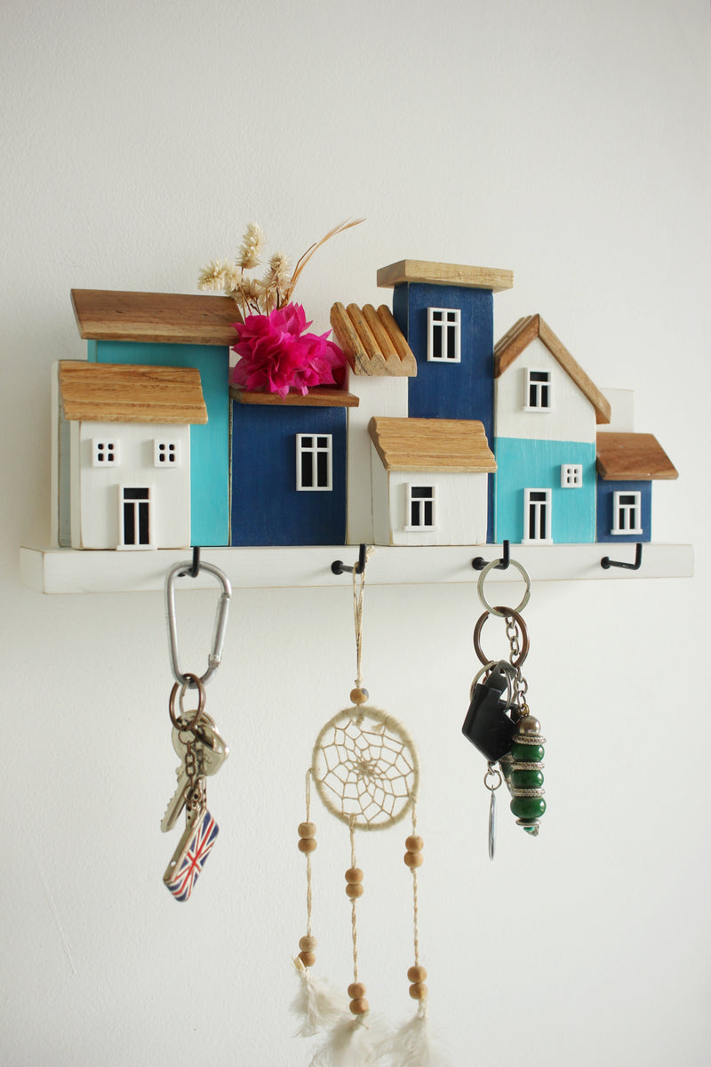Blue Welcome- Key Hanger