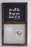 Burlap Pinboard + Chalkboard