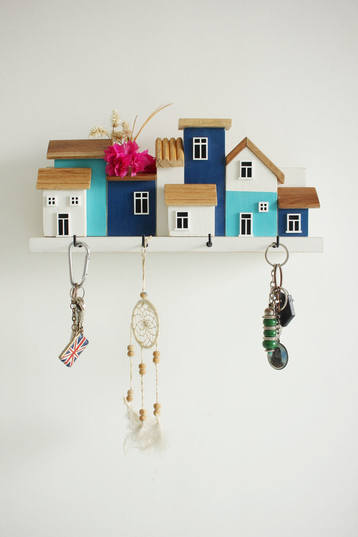 Blue Welcome- Key Hanger